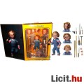 10 cm-es Chucky Ultimate NECA figura - Gyerekjáték Chucky baba cserélhető fejekkel, extra-mozgatható