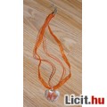 Álomszép egyedi Muránói üveg narancs virágos medál nyaklánccal Vadiúj