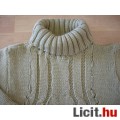 Barna garbós, kötött női pulcsi díszítéssel (S-L)