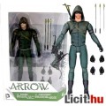 18cm-es Green Arrow / Zöld Íjász figura csuklyás TV megjelenéssel, íjjal, nyilakkal - DC Collectible