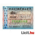 Eladó Havibérlet 2002 Február  4050 Forint