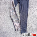 @  Fekete elől csillogós gumis derekú leggings kb.L-es