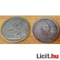 Svájci  5 talléros 1874, ezüstözött kópia