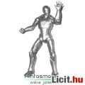 10cm-es Marvel Bosszúállók - Vasember figura MK2 ezüst mozis páncél, mozgatható végtagokkal - Marvel