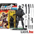 10cm-es GI Joe / G.I. Joe Retro Collection figura - Snake Eyes ninja kommandós rengeteg fegyverrel, 