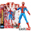 16-18cm-es Marvel Select Pókember figura Spectacular Spider-Man cserélhető Peter Parker fejjel, fény