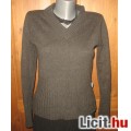 csinos sötétszürke kötött női pulóver,méret:36