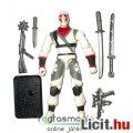 GI Joe figura - Storm Shadow V14 fehér ninja figura, kétféle szamurájkarddal, felszereléssel és talp