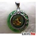 Eladó Különleges zöld jáde zodiákus kakas medál amulett 18 KGP Vadonatúj!