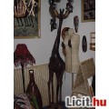 Hatalmas egzotikus fa zsiráf szobor. 215 cm !!