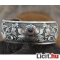 Tibeti ezüst karkötő, karperec 2,5 cm széles!