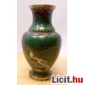 Kínai rekeszzománcozott sárkányos váza, tökéletes állapotú dísztárgy.