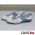 # Kék-fehér lyukacsos sportos bőr fél cipő 37-es