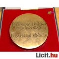 Hatalmas méretű honvédségi bronz plakett, szablyával, Magyarország tér