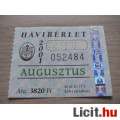 Eladó Havi  Bérlet 2001 Augusztus