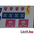 Lego 375 sárga vár matrica - sticker - castle - pajzs, zászló