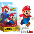 Super Mario figura - 6cmes Mario Running / futó pózban minifigura - World of Nintendo Jakks figura