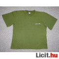 Eladó 146-152-es zöld pamut póló (fehér felirattal)