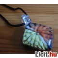 Álomszép egyedi Muránói üveg virágos medál nyaklánccal Vadiúj