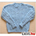 Eladó Kb. 134-es kék, kötött pulóver