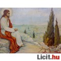 Jézus az olajfák hegyén, olajfestmény szignóval