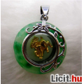 Eladó Különleges zöld jáde zodiákus bak medál amulett 18 KGP Vadonatúj!
