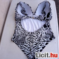 @  Life Beach Fekete-fehér egyrészes fürdőruha XXXXL-es