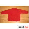 	csinos piros zsenília pulóver,méret:128/134