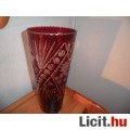 Eladó Antik bíbor színű csiszolt váza 30cm