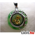 Eladó Különleges zöld jáde zodiákus disznó medál amulett 18 KGP Vadonatúj!
