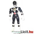 Power Rangers figura - 20cmes Black / Fekete Ranger figura mozgatható végtagokkal és pisztollyal - M