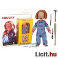 16-18cm-es Chucky figura - NECA Gyermekjáték Childs Play horror figura szövetruhában és mogzatható v