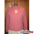 kötött meleg téli pink pulóver,méret:146/152