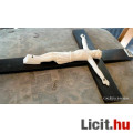 34. Antik, ElefántCSONT Jézus Krisztus (17.5 cm), 37,5 cm impozáns fes