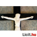 34. Antik, ElefántCSONT Jézus Krisztus (17.5 cm), 37,5 cm impozáns fes