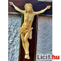 Eladó  Antik, CSONT - őrlemény ANYAGÚ Jézus Krisztus (16 cm!) a kereszten, 3
