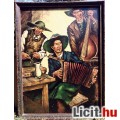 Eladó Muzsikusok, kocsmában játszó holland zenészcsapat portréja a XX.század