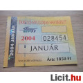 Eladó Havi  Bérlet 2004   Január
