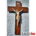 Eladó 63. Antik, CSONT Jézus Krisztus (14 cm hatalmas méretek!) 30 cm-es fes