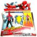 Pókember figura - 10cm-es Spider-Man kék páncélos ruhás figura háló pajzzsal