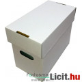 Képregény tároló doboz - felirat nélküli fehér Comics Short Box / Storage Box 21x28,5x38 cm - gyűjtő