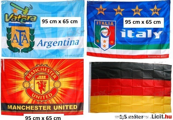 Licit.hu Argentína Olaszország Németország 2010 VB zászló ...