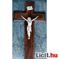 Eladó 31. Antik, ELEFÁNTCSONT Jézus Krisztus 11.3 cm, 30 cm feszület, impozá