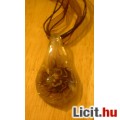 Álomszép egyedi Muránói üveg lila virágos medál nyaklánccal Vadonatúj!
