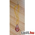 Álomszép muránói üveg narancs virágos medál nyaklánccal