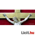 54. Antik ELEFÁNTCSONT Jézus Krisztus (11 cm), Korpusz, feszület, kere