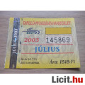 Eladó Havi  Bérlet 2003   Július