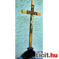 Eladó 17. Antik, ELEFÁNTCSONT Jézus Krisztus 10.5 cm, 39 cm-es talpas feszül
