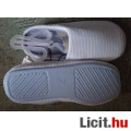 Új, világoskék csíkos biopamut papucs 37/38 EXTRA AKCIÓ
