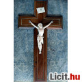 Eladó 36. Antik, ELEFÁNTCSONT Jézus Krisztus (15.3 cm), 45 cm impozáns feszü